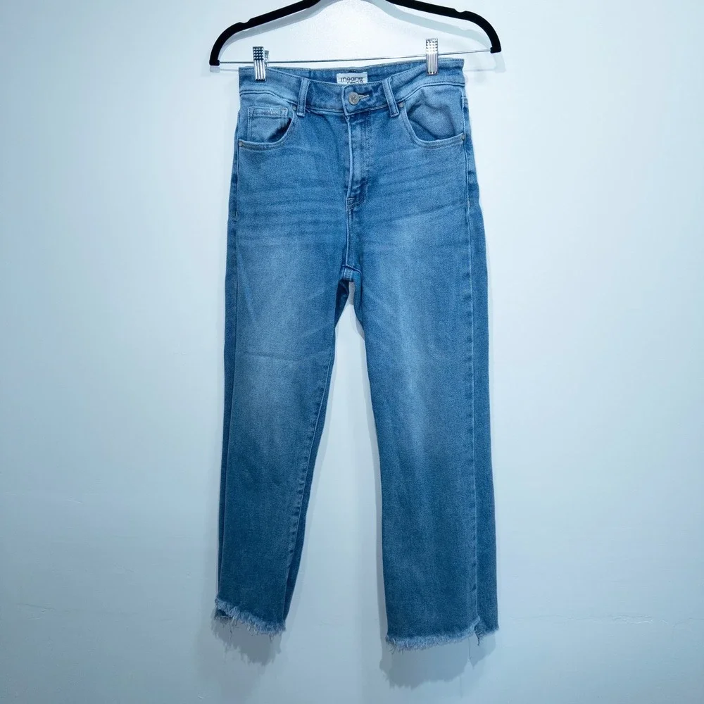 Insane Gene Blue Super‎ Relaxed Mid Rise Crop Boot Cut Jeans Size 27